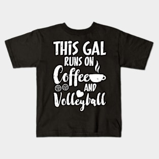 Volleyball and Coffee Lover Kids T-Shirt